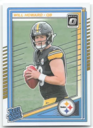 Will Howard Rookie 2025 Donruss Optic Pittsburgh Steelers