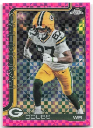 Romeo Doubs 2025 Topps Chrome Pink X-Fractor Green Bay Packers