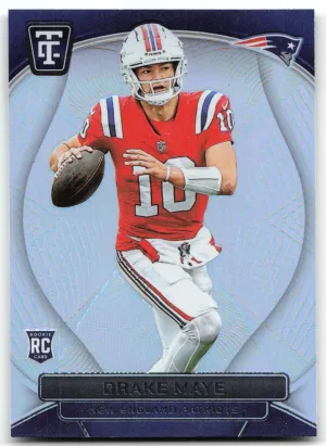 Drake Maye Rookie 2024 Panini Totally Certified Mirror New England Patriots