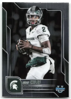 Aidan Chiles 2025 Bowman University Chrome Michigan State Spartans