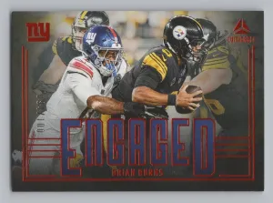 Brian Burns 2025 Panini Luminance Engaged Orange #/100 New York Giants