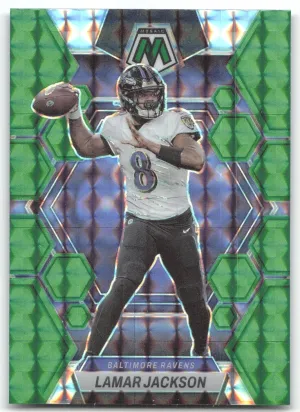 Lamar Jackson 2023 Panini Mosaic Green Mosaic Baltimore Ravens