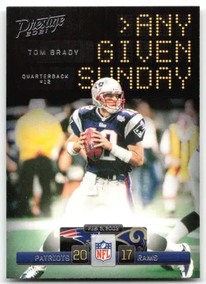 Tom Brady 2021 Panini Prestige Any Given Sunday New England Patriots