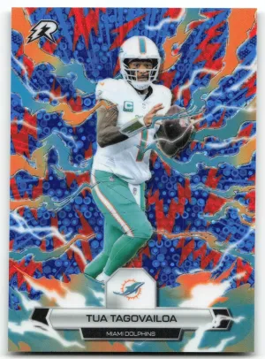 Tua Tagovailoa 2025 Topps Resurgence Blue & Orange Spark Refractor
