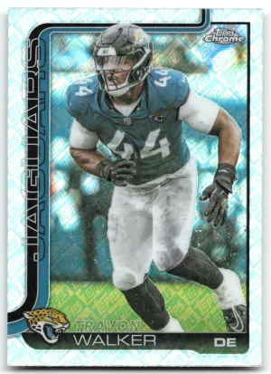 Travon Walker 2025 Topps Chrome Topps Logo Refractor Jacksonville Jaguars
