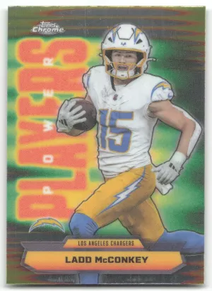Ladd McConkey 2025 Topps Chrome Power Players Chargers