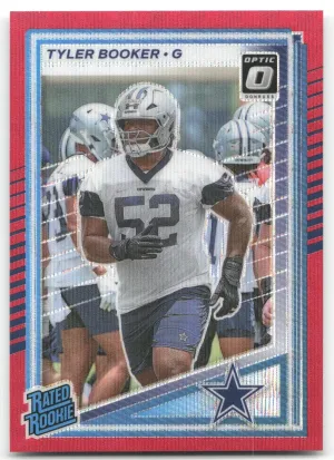 Tyler Booker 2025 Donruss Optic Rated Rookies Preview Red Wave Cowboys
