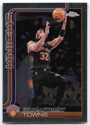 Karl-Anthony Towns 2025-26 Topps Chrome Update New York Knicks
