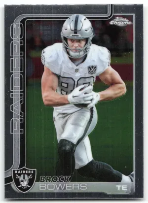 Brock Bowers 2025 Topps Chrome Las Vegas Raiders