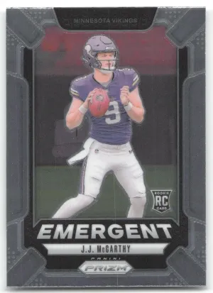J.J. McCarthy 2024 Panini Prizm Emergent Minnesota Vikings