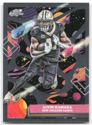 Alvin Kamara 2025 Topps Chrome Cosmic New Orleans Saints