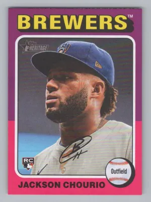 Jackson Chourio Rookie 2024 Topps Heritage Milwaukee Brewers