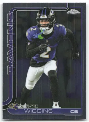 Nate Wiggins 2025 Topps Chrome Baltimore Ravens
