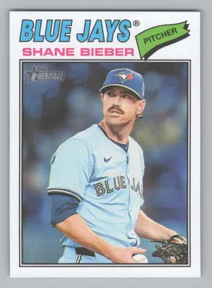 Shane Bieber 2026 Topps Heritage Toronto Blue Jays