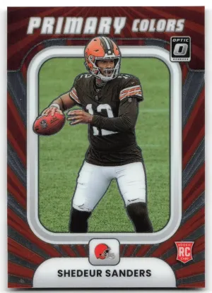 Shedeur Sanders Rookie 2025 Donruss Optic Rookie Primary Colors Cleveland Browns