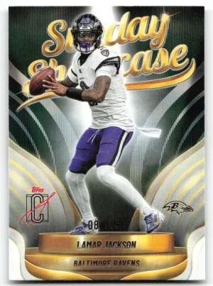 Lamar Jackson 2025 Topps Signature Class Sunday Showcase #/150 Ravens
