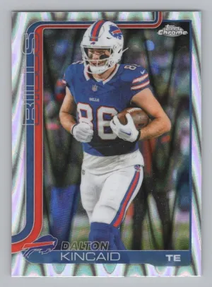 Dalton Kincaid 2025 Topps Chrome Ray Wave Refractor Buffalo Bills