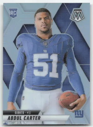 Abdul Carter Rookie 2025 Panini Mosaic Silver New York Giants