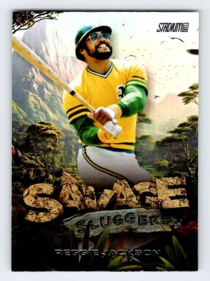 Reggie Jackson 2025 Stadium Club Savage Sluggers Oakland Athletics
