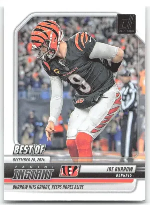 Joe Burrow 2025 Donruss Best of Instant Cincinnati Bengals