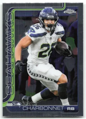 Zach Charbonnet 2025 Topps Chrome Seattle Seahawks
