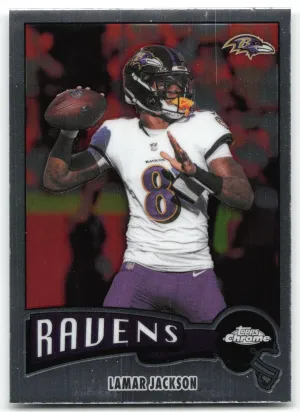 Lamar Jackson 2025 Topps Chrome 1975 Topps Refractor Baltimore Ravens