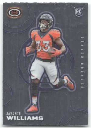 Javonte Williams 2021 Panini Chronicles Dynagon Rookies Denver Broncos