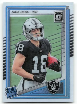 Jack Bech Rookie 2025 Donruss Optic Las Vegas Raiders