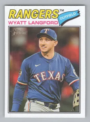 Wyatt Langford 2026 Topps Heritage Texas Rangers