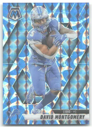 David Montgomery 2025 Panini Mosaic Mosaic Reactive Blue Lions