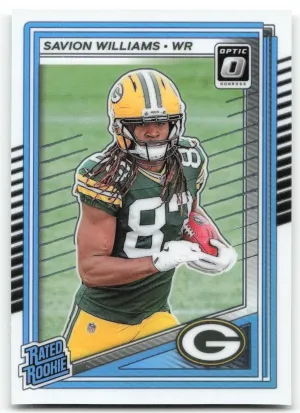 Savion Williams Rookie 2025 Donruss Optic Green Bay Packers