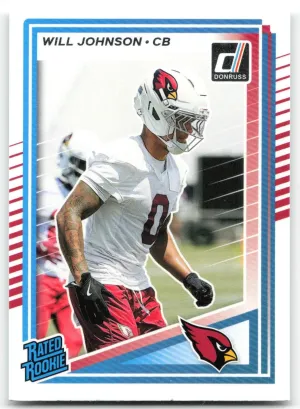 Will Johnson Rookie 2025 Donruss Arizona Cardinals