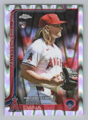 Caden Dana RC 2025 Topps Chrome Update RayWave Refractor Los Angeles Angels