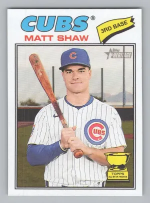 Matt Shaw 2026 Topps Heritage Chicago Cubs