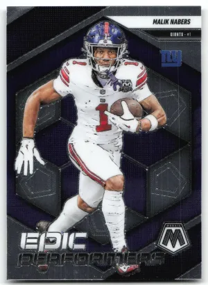 Malik Nabers 2025 Panini Mosaic Epic Performers New York Giants