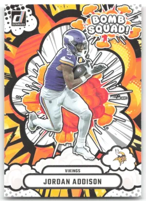 Jordan Addison 2025 Donruss Bomb Squad Minnesota Vikings