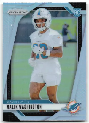 Malik Washington RC 2024 Panini Prizm Silver Dolphins