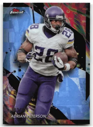 Adrian Peterson 2024 Finest Sky Blue Refractor #/250 Minnesota Vikings