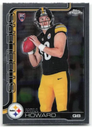 Will Howard Rookie 2025 Topps Chrome Pittsburgh Steelers