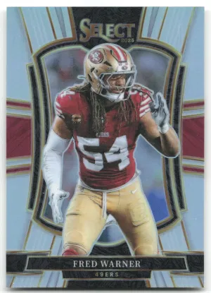 Fred Warner 2025 Panini Select Silver Prizm San Francisco 49ers