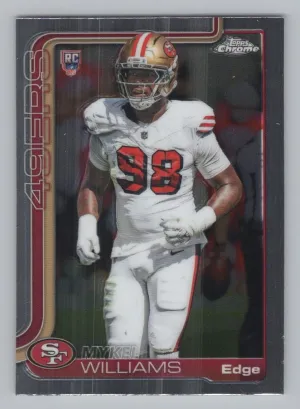 Mykel Williams Rookie 2025 Topps Chrome San Francisco 49ers