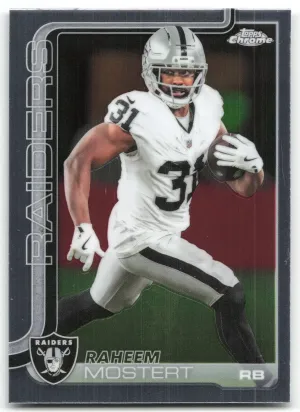 Raheem Mostert 2025 Topps Chrome Las Vegas Raiders