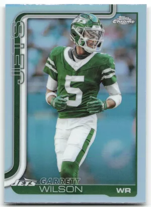 Garrett Wilson 2025 Topps Chrome Refractor New York Jets
