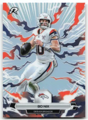 Bo Nix 2025 Topps Resurgence Refractor Denver Broncos