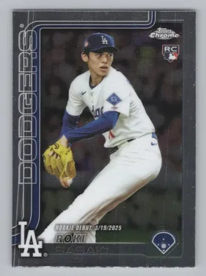 Roki Sasaki RC 2025 Topps Chrome Update Dodgers