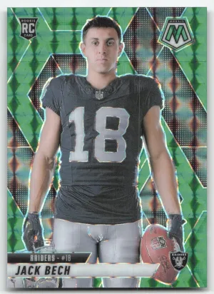 Jack Bech Rookie 2025 Panini Mosaic Mosaic Green Las Vegas Raiders