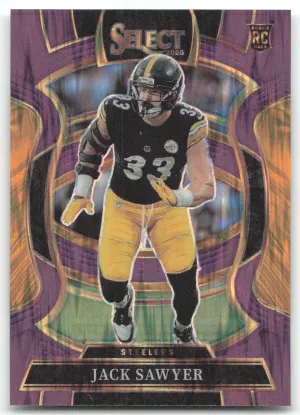 Jack Sawyer Rookie 2025 Panini Select Purple Prizm Shock #/699 Steelers