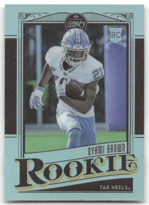 Dyami Brown Rookie 2021 Panini Legacy Rookies Premium Edition Silver