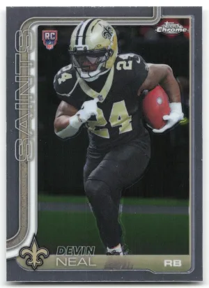 Devin Neal Rookie 2025 Topps Chrome New Orleans Saints