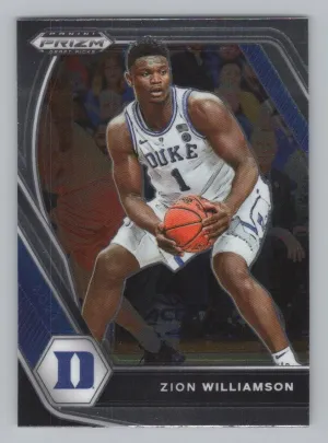 Zion Williamson 2021 Panini Prizm Draft Picks Duke Blue Devils